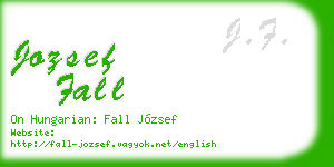 jozsef fall business card